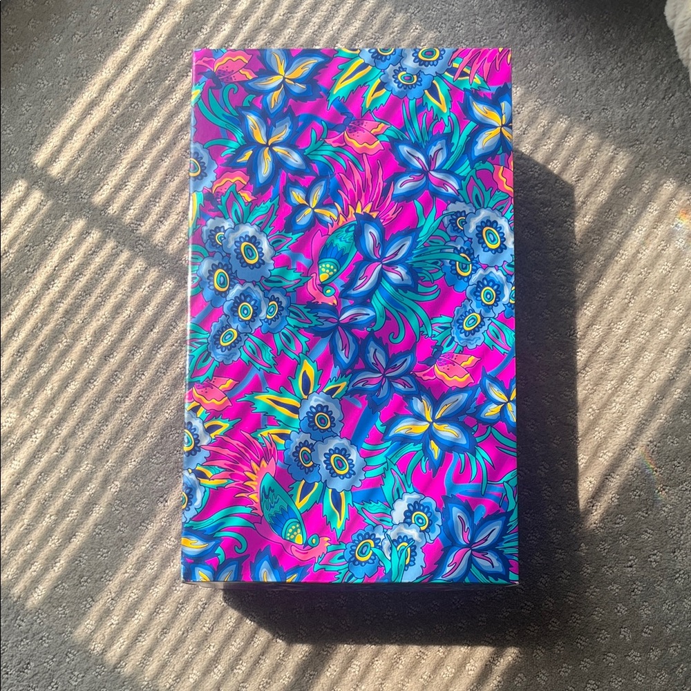 Lush 10 piece Relaxation/ Bath Gift Box with Vibrant Floral Patterned Box. New.